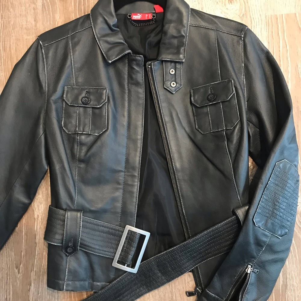 Puma leather coat